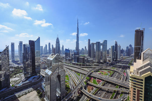 Dubai cityscape, highlighting the iconic skyscrapers and urban infrastructure under import regulations.